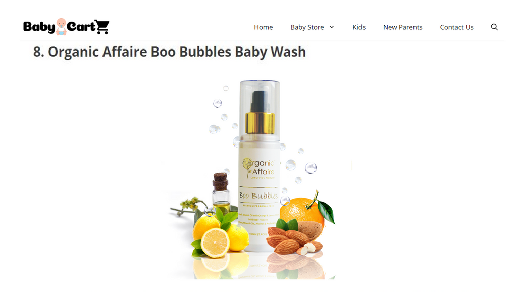 Boo Bubbles - Featured among best 8 body washes for babies in India 2020 - by The Baby Cart