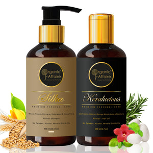 Hair Care Combo – Wheat Protein Shampoo & Silk Protein Hair Oil