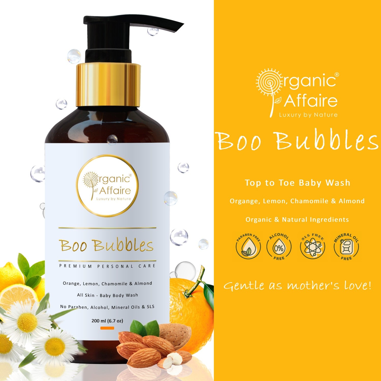 Boo Bubbles, Baby Body Wash (Orange, Lemon & Chamomile)